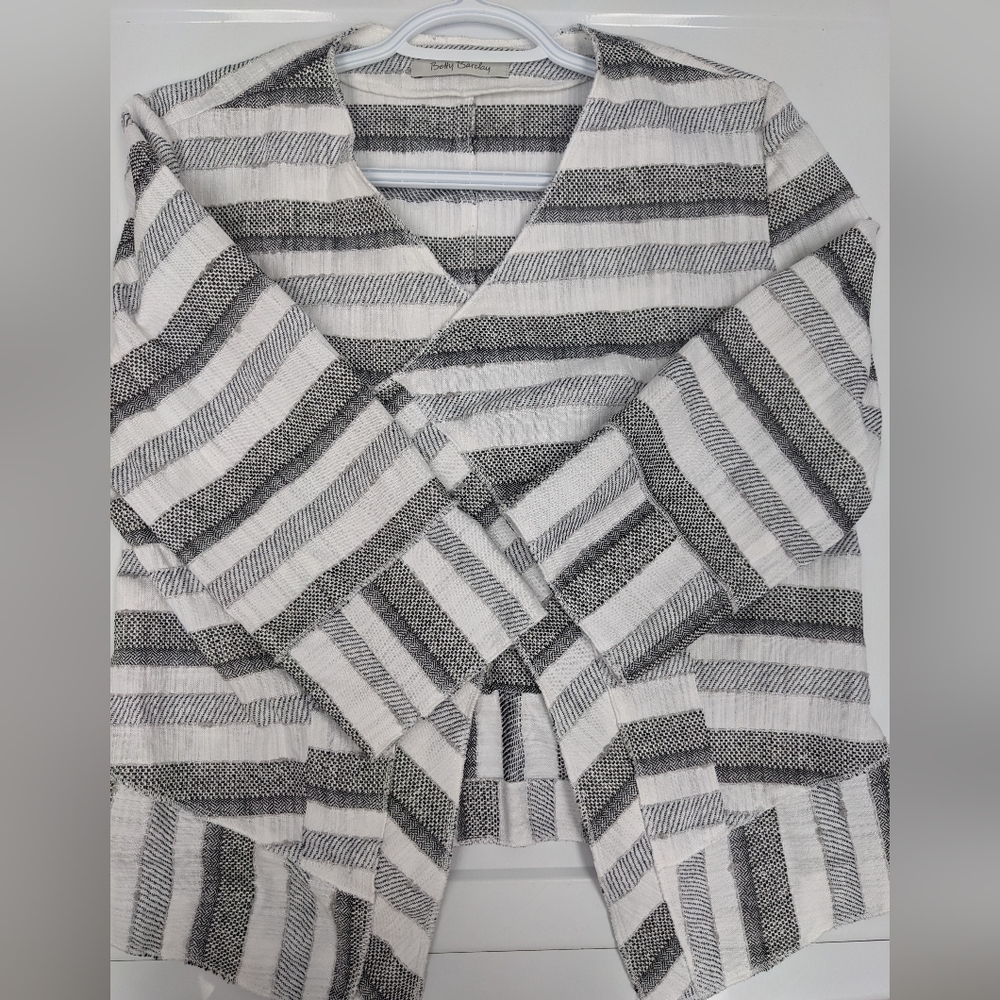 Betty Barclay women's textured stripes open front jacket size 10 - Picture 9 of 10